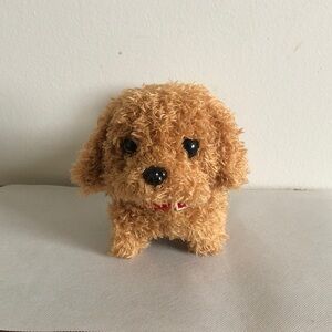 Adorable Tan Plush Dog Toy